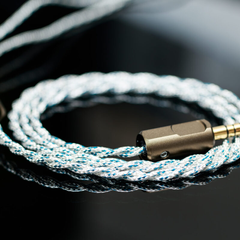 Absolute Zero S silver blue braided SPC upgrade cable with 4.4 mm plug